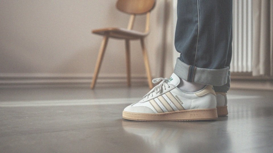 Co wyróżnia retro sneakersy w zestawach z szerokimi spodniami?